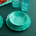 Bowl Set Isabella Teal Crackle All Purpose 4PC 28 Ounce Multicolored