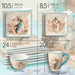 Dinnerware Set Escape to the Sea 16PC Multicolored Ceramic
