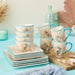 Dinnerware Set Escape to the Sea 16PC Multicolored Ceramic