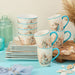 Dinnerware Set Escape to the Sea 16PC Multicolored Ceramic