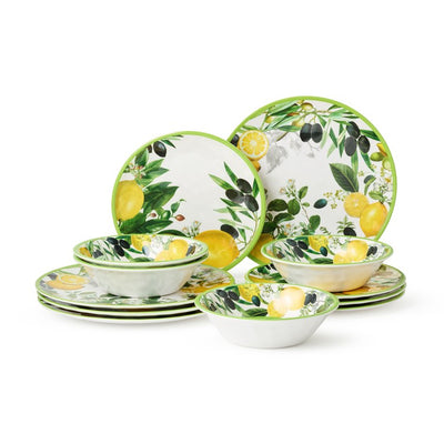 Product Image: Dinnerware Set Limone 12PC Multicolored Melamine