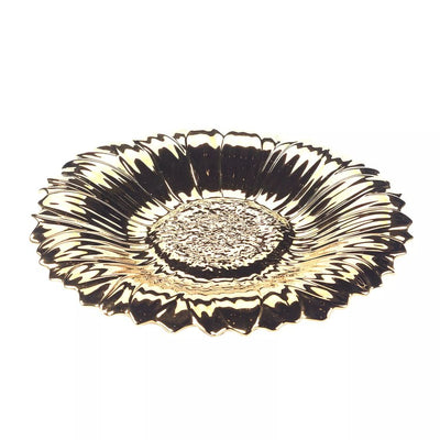 Product Image: Platter Coast 3-D Sunflower Round Gold Porcelain