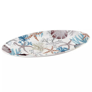 Platter Beyond the Shore Jessica Mundo Fish Oval Multicolored Earthenware