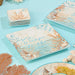 Platter Escape to the Sea Square Multicolored Ceramic