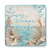 Platter Escape to the Sea Square Multicolored Ceramic