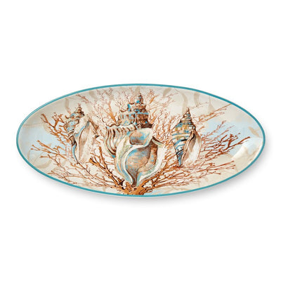 Product Image: Platter Escape to the Sea Fish Oval Multicolored Ceramic