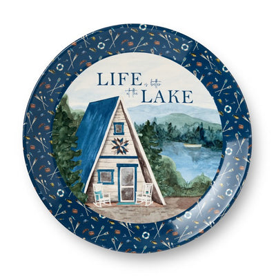 Product Image: Platter Wake At The Lake Round Multicolored Ceramic