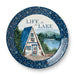 Platter Wake At The Lake Round Multicolored Ceramic