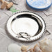 Platter Crab Round Silver Porcelain