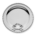 Platter Crab Round Silver Porcelain