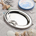 Platter Crab Oval Silver Porcelain