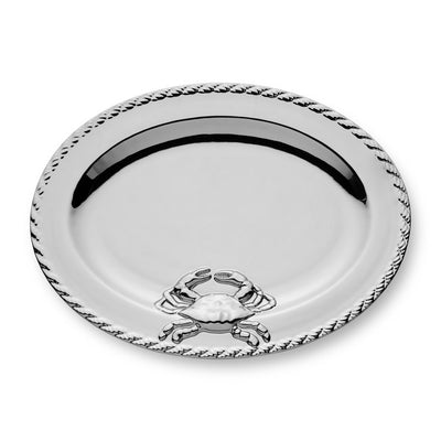 Product Image: Platter Crab Oval Silver Porcelain