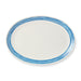 Platter Dockside Oval White/Blue Stoneware