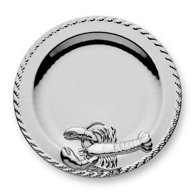 Product Image: Platter Lobster Round Silver Porcelain