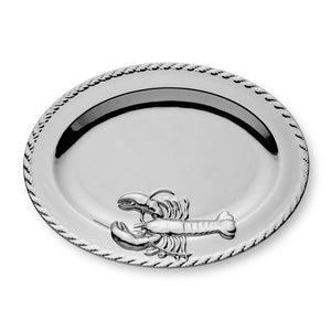 Platter Lobster Oval Silver Porcelain