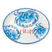 Platter Set Beach House Crab 2 Piece Blue/White/Red Melamine