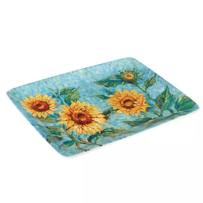 Product Image: Platter Golden Sunflowers Paul Brent Rectangular Multicolored Earthenware