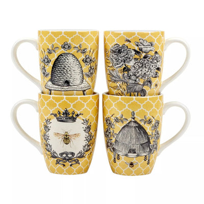 Product Image: Mug Set French Bees 4 Piece 20 Ounce Multicolored