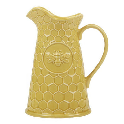 Product Image: Pitcher French Bees Suzanne Nicoll Embossed 88 Ounce Multicolored Stoneware