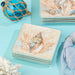 Salad Plate Set Escape to the Sea 4 Piece Multicolored Ceramic