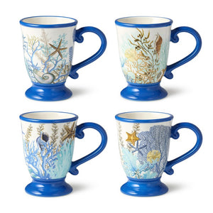 Mug Set Lagoon 4 Piece 18 Ounce Blue