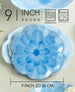 Salad Plate Set Wildflower 4 Piece Blue Melamine