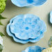 Salad Plate Set Wildflower 4 Piece Blue Melamine