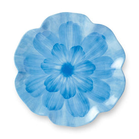 Salad Plate Set Wildflower 4 Piece Blue Melamine