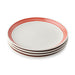 Salad Plate Set Dockside 4 Piece Red Stoneware