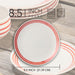 Salad Plate Set Dockside 4 Piece Red Stoneware