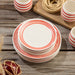 Salad Plate Set Dockside 4 Piece Red Stoneware