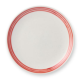 Salad Plate Set Dockside 4 Piece Red Stoneware