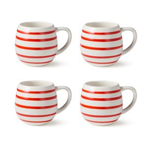 Mug Set Dockside 4 Piece 20 Ounce Red