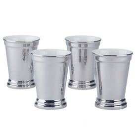 Glassware Set Derby Day at the Races 14 Ounce Silver Porcelain 4 Piece