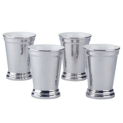 Product Image: Glassware Set Derby Day at the Races 14 Ounce Silver Porcelain 4 Piece