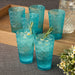 Glassware Set Victoria Ice Tea 22 Ounce Aqua Acrylic 6 Piece