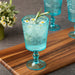Glassware Set Victoria Goblet 14 Ounce Aqua Acrylic 6 Piece