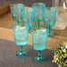 Glassware Set Victoria Goblet 14 Ounce Aqua Acrylic 6 Piece