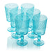 Glassware Set Victoria Goblet 14 Ounce Aqua Acrylic 6 Piece
