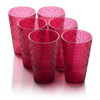Product Image: Glassware Set Victoria Ice Tea 22 Ounce Ruby Acrylic 6 Piece