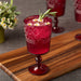 Glassware Set Victoria Goblet 14 Ounce Ruby Acrylic 6 Piece