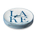 Dinner Plate Set Wake At The Lake 4 Piece Multicolored Ceramic