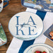 Dinner Plate Set Wake At The Lake 4 Piece Multicolored Ceramic