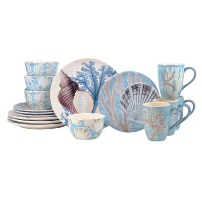 Product Image: Dinnerware Set Beyond the Shore 16 Piece Multicolored Earthenware