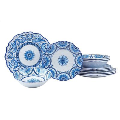 Product Image: Dinnerware Set Veranda 12 Piece Blue Melamine