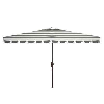Product Image: Umbrella Vienna Crank 6.5 x 10 Feet Rectangle Gray/White Aluminum/Polyester