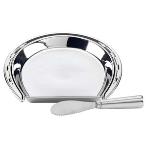 Serving Set Derby Day at the Races 2 Piece Silver Porcelain