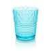 Glassware Set Victoria Double Old Fashion 16 Ounce Aqua Acrylic 6 Piece