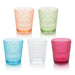 Glassware Set Victoria Double Old Fashion 16 Ounce Aqua Acrylic 6 Piece