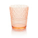 Glassware Set Victoria Double Old Fashion 16 Ounce Blush Acrylic 6 Piece